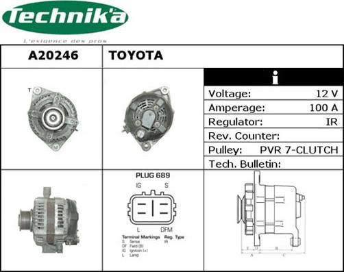 Technika A20246 - Alternator autospares.lv