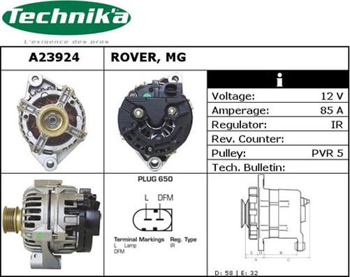 Technika A23924 - Alternator autospares.lv