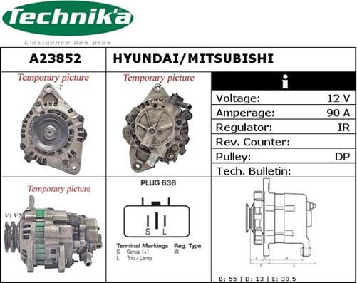 Technika A23852 - Alternator autospares.lv