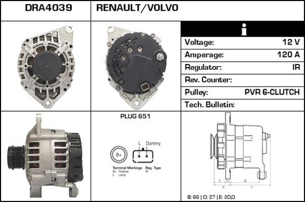 Technika A23702 - Alternator autospares.lv