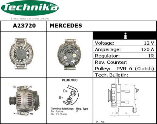 Technika A23720 - Alternator autospares.lv