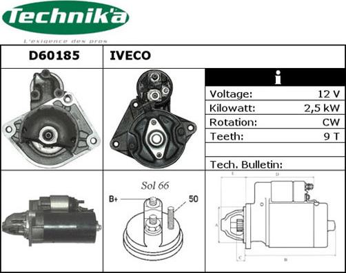 Technika D60185 - Starter autospares.lv