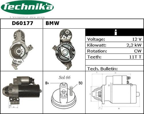 Technika D60177 - Starter autospares.lv