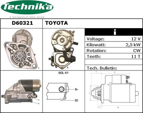 Technika D60321 - Starter autospares.lv