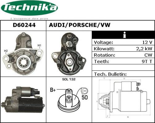 Technika D60244 - Starter autospares.lv