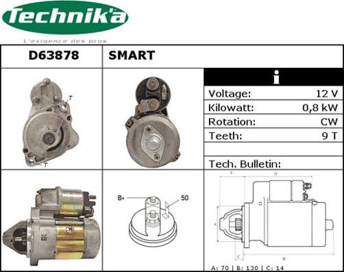 Technika D63878 - Starter autospares.lv