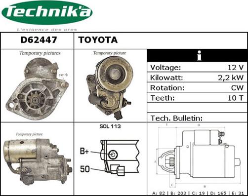 Technika D62447 - Starter autospares.lv