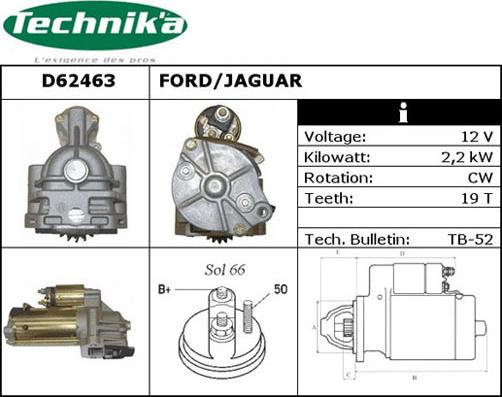 Technika D62463 - Starter autospares.lv