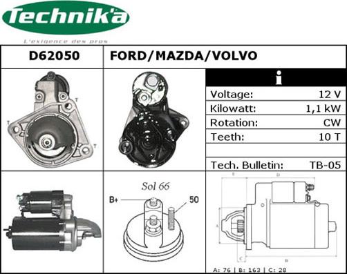 Technika D62050 - Starter autospares.lv