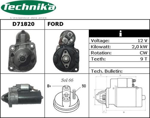 Technika D71820 - Starter autospares.lv