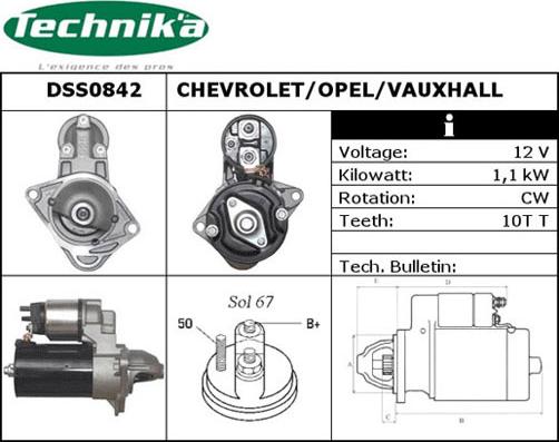 Technika DSS0842 - Starter autospares.lv