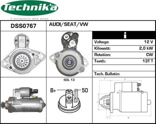 Technika DSS0767 - Starter autospares.lv