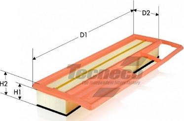 Tecneco Filters AR9628PM-S - Air Filter, engine autospares.lv