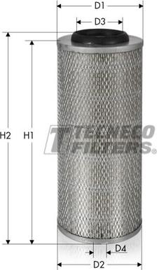 Tecneco Filters AR543-I - Air Filter, engine autospares.lv