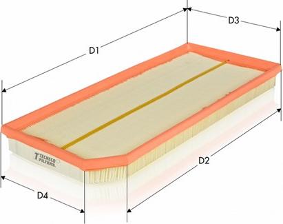 Tecneco Filters AR10256PM - Air Filter, engine autospares.lv