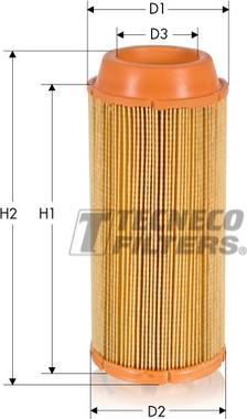 Tecneco Filters AR310T - Air Filter, engine autospares.lv