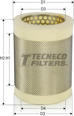 Tecneco Filters AR879S - Air Filter, engine autospares.lv