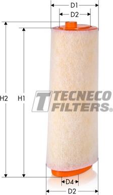 Tecneco Filters AR629 - Air Filter, engine autospares.lv