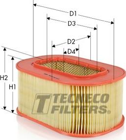 Tecneco Filters AR219-OV - Air Filter, engine autospares.lv