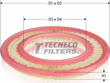 Tecneco Filters AR214PM-R - Air Filter, engine autospares.lv