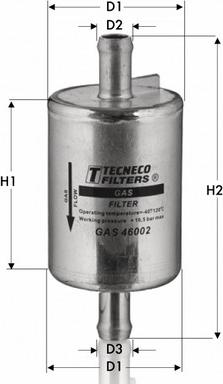 Tecneco Filters GAS46002 - Fuel filter autospares.lv