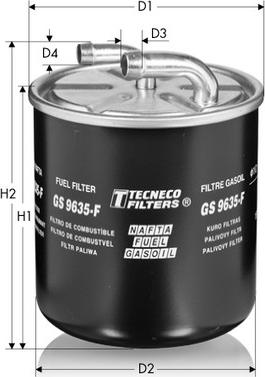 Tecneco Filters GS9635-F - Fuel filter autospares.lv