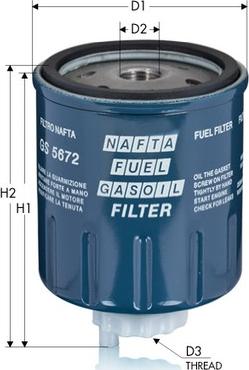 Tecneco Filters GS5672 - Fuel filter autospares.lv