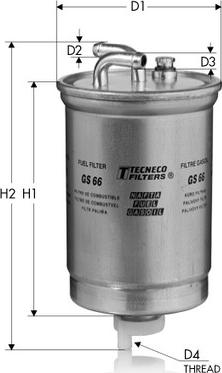 Tecneco Filters GS66 - Fuel filter autospares.lv