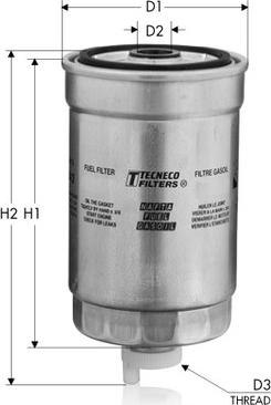 Tecneco Filters GS824/2 - Fuel filter autospares.lv