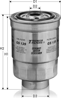 Tecneco Filters GS139 - Fuel filter autospares.lv