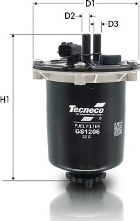 Tecneco Filters GS1206 - Fuel filter autospares.lv