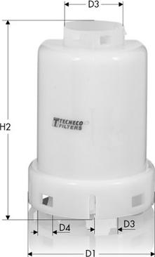Tecneco Filters IN284-P - Fuel filter autospares.lv