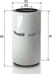 Tecneco Filters OL962/27 - Oil Filter autospares.lv