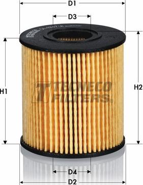 Tecneco Filters OL0247-E - Oil Filter autospares.lv