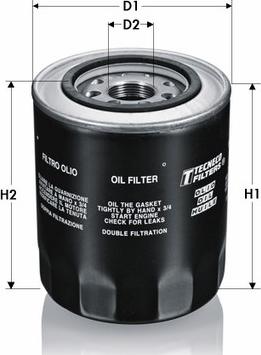 Tecneco Filters OL1001-T - Oil Filter autospares.lv