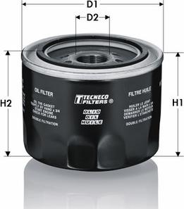 Tecneco Filters OL1203-T - Oil Filter autospares.lv