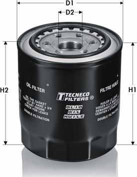Tecneco Filters OL1216-T - Oil Filter autospares.lv