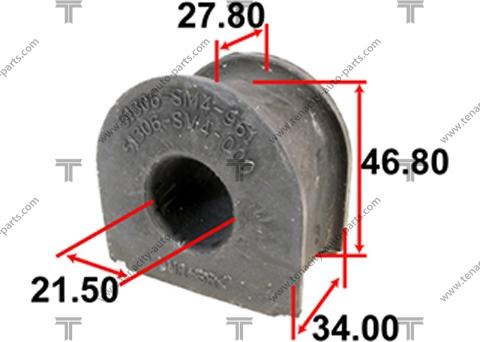 Tenacity ASBHO1008 - Bearing Bush, stabiliser autospares.lv