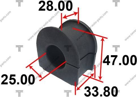 Tenacity ASBHO1007 - Bearing Bush, stabiliser autospares.lv