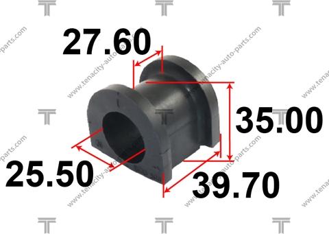 Tenacity ASBHO1013 - Bearing Bush, stabiliser autospares.lv