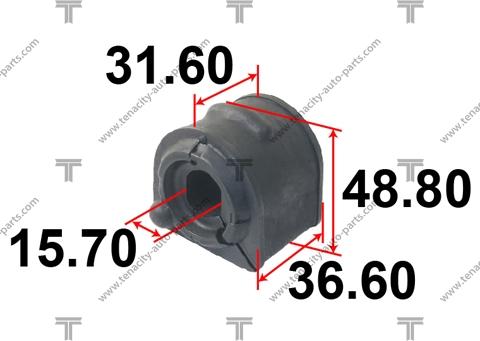 Tenacity ASBMA1017 - Bearing Bush, stabiliser autospares.lv