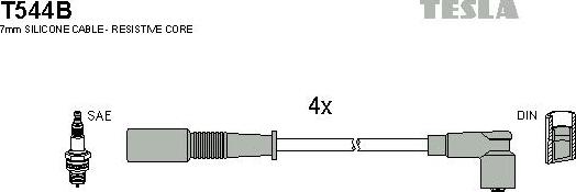 TESLA T544B - Ignition Cable Kit autospares.lv