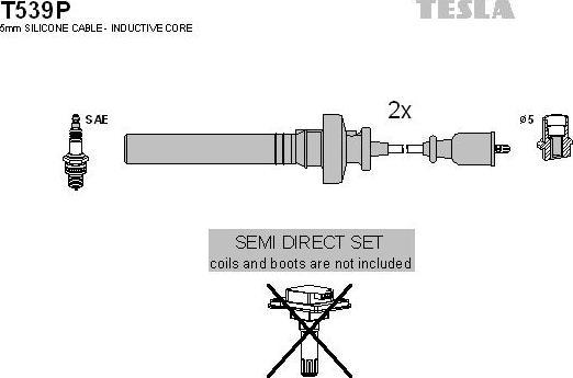 TESLA T539P - Ignition Cable Kit autospares.lv
