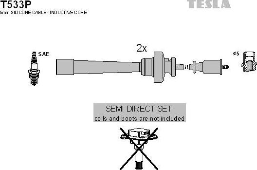 TESLA T533P - Ignition Cable Kit autospares.lv