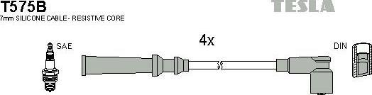 TESLA T575B - Ignition Cable Kit autospares.lv