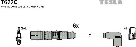 TESLA T622C - Ignition Cable Kit autospares.lv