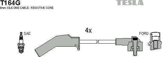TESLA T164G - Ignition Cable Kit autospares.lv