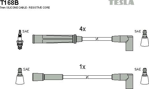 TESLA T168B - Ignition Cable Kit autospares.lv