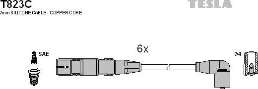 TESLA T823C - Ignition Cable Kit autospares.lv