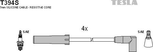 TESLA T394S - Ignition Cable Kit autospares.lv